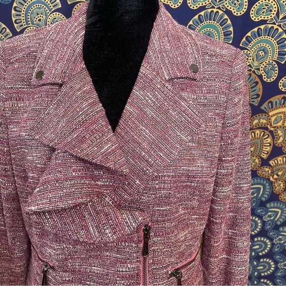 Nicole Miller marbled pink suit jacket - Picture 3 of 12